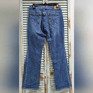 LEVIS JEANS Womens 4 Short Medium Wash Bootcut Stretch 5 Pocket Vintage Denim